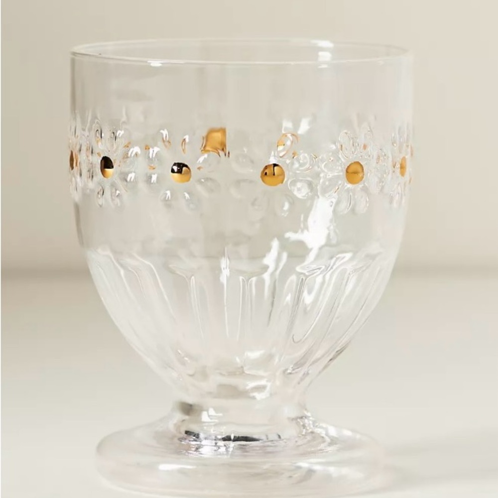 Set of 12 Anthropologie Daisy Goblets NWT